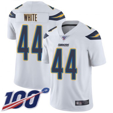 Los Angeles Chargers NFL Football Kyzir White White Jersey Youth Limited 44 Road 100th Season Vapor Untouchable